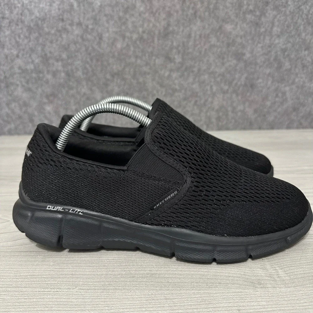 Skechers Mens Equalizer Double Play Slip On Loafers Black Mesh 51509‎ BBK Size 8